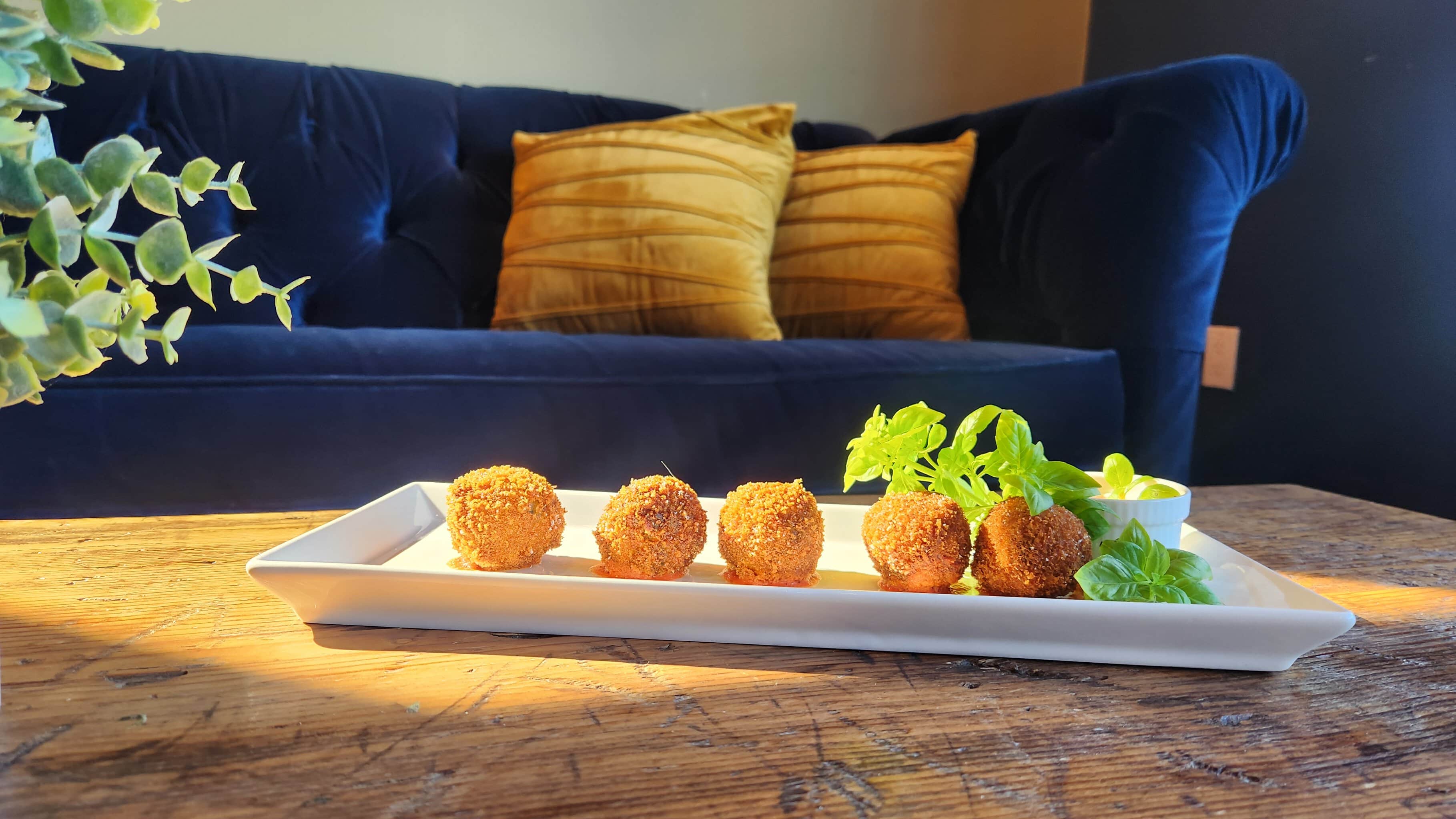 A picture of the recipe Baked Mushroom Arancini Balls